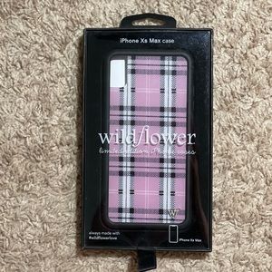 wildflower iphone xs max case. purple plaid